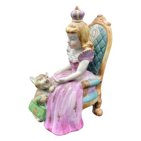 Vintage Ardalt Lenwile China Bisque Porcelain Baby boy w/ Bear 4.5" - Picture 2 of 14